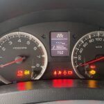 Auto-Armaturenbrett mit Tacho, Drehzahlmesser und Warnleuchten; Laufleistung 219665 km bei 22 °C.
